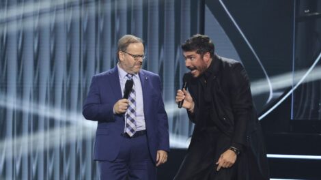 Michel Charette et Jason Roy L&eacute;veill&eacute; sur sc&egrave;ne pendant le Gala des Prix G&eacute;meaux.
