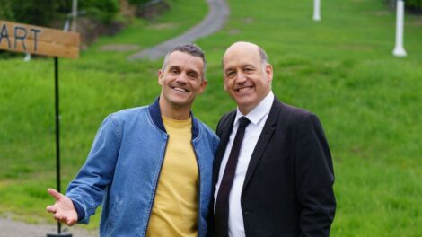 Patrice Bélanger et Antoine Vézina de l'émission Le maître du jeu.