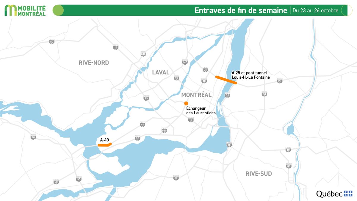 Voici les entraves sur le réseau autoroutier cette fin de semaine