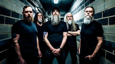 Les membres du groupe Meshuggah.