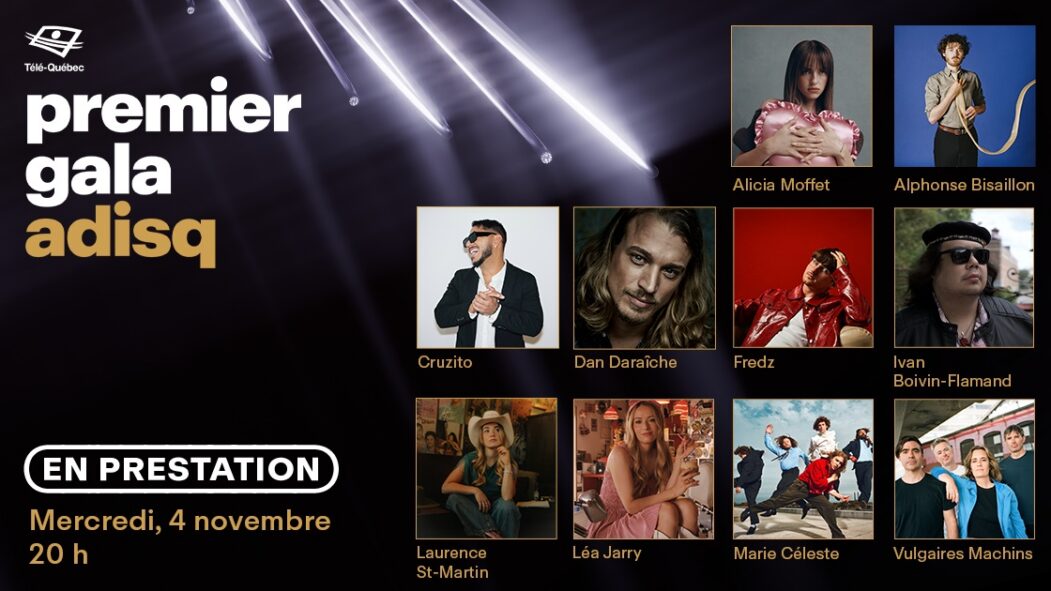 Mosaïque des performances du Premier gala de l'ADISQ 2026.