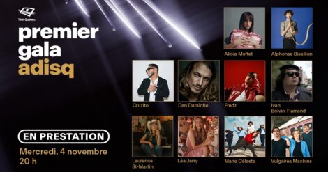 Mosaïque des performances du Premier gala de l'ADISQ 2026.